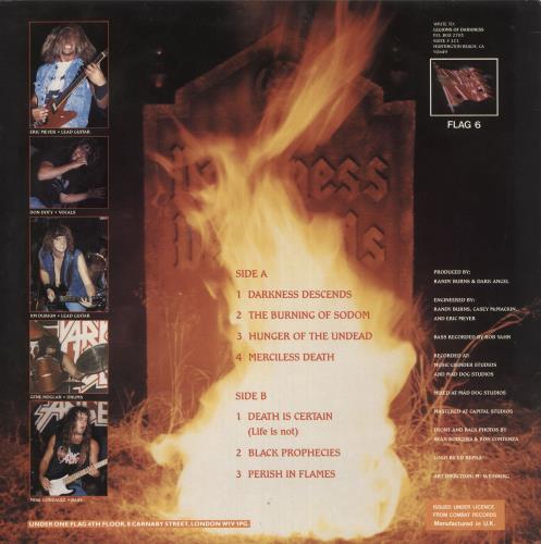 Dark Angel Darkness Descends vinyl LP album (LP record) UK DK-LPDA739506