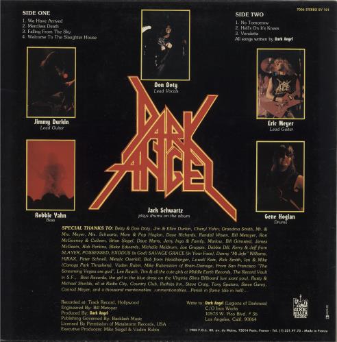 Dark Angel We Have Arrived vinyl LP album (LP record) French DK-LPWE739504