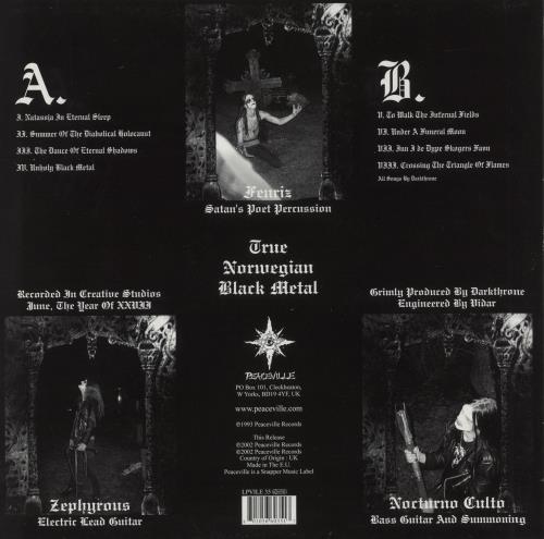 Darkthrone Under A Funeral Moon vinyl LP album (LP record) UK H4RLPUN881857