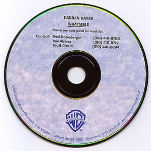 Darren Hayes Insatiable CD album (CDLP) US DHYCDIN283937