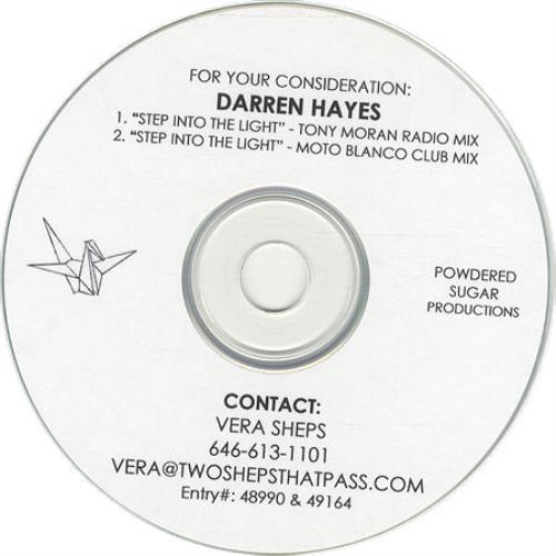 Darren Hayes Step Into The Light CD-R acetate US DHYCRST432446