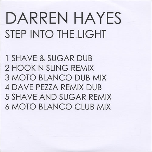 Darren Hayes Step Into The Lights - 6-track CD-R acetate UK DHYCRST446290