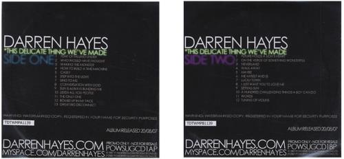 Darren Hayes This Delicate Thing We've Made 2 CD album set (Double CD) US DHY2CTH429547