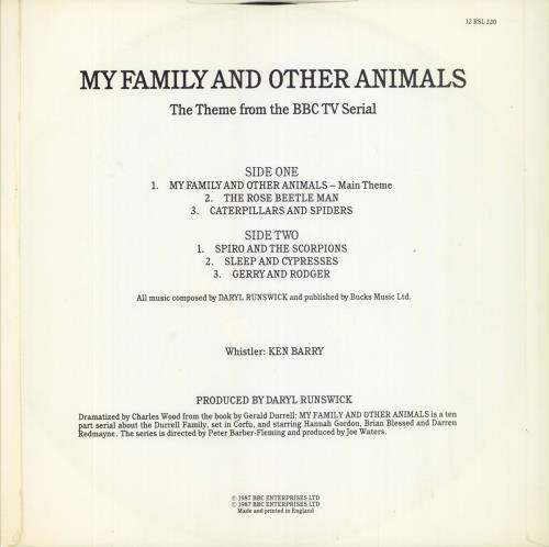 Daryl Runswick My Family And Other Animals 12" vinyl single (12 inch record / Maxi-single) UK D3W12MY813952