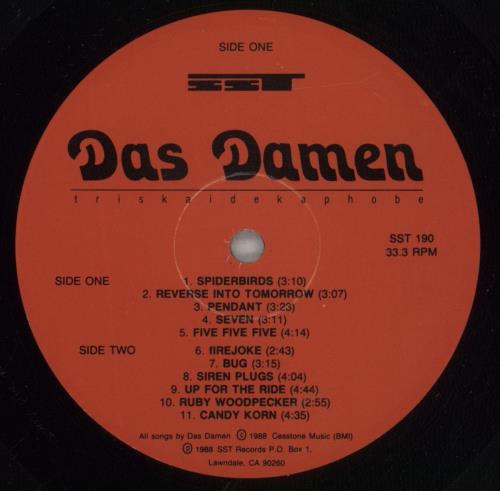 Das Damen Triskaidekaphobe - Shrink vinyl LP album (LP record) US DASLPTR277319