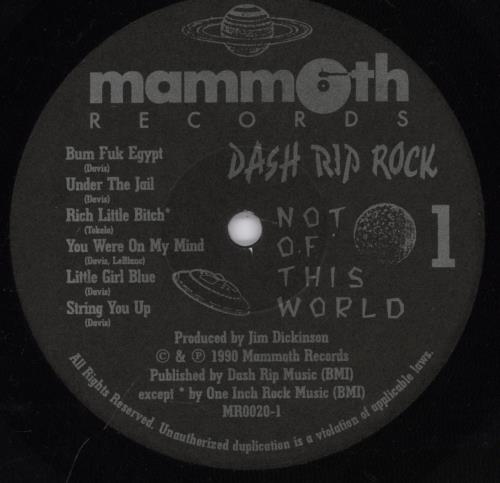Dash Rip Rock Not Of This World vinyl LP album (LP record) US --4LPNO893008