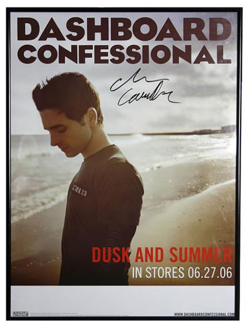 Dashboard Confessional Dusk And Summer - Autographed memorabilia US DACMMDU439476