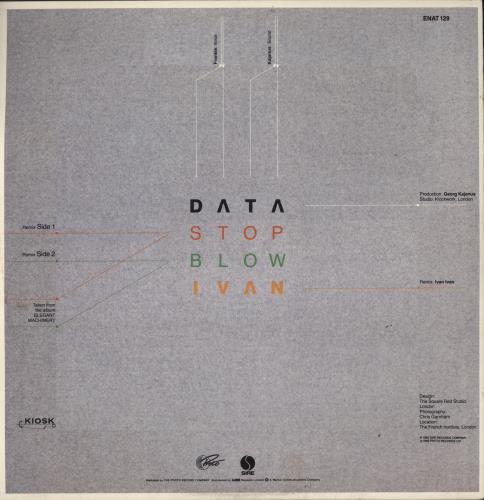 Data Stop / Blow - Hype Sticker 12" vinyl single (12 inch record / Maxi-single) UK E2512ST879119