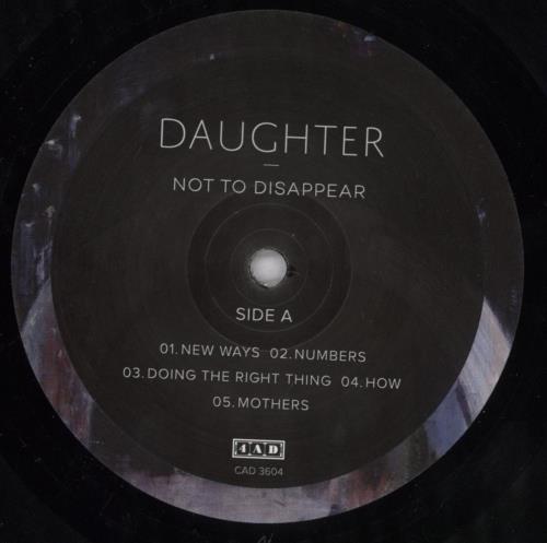 Daughter Not To Disappear + Lyric Insert vinyl LP album (LP record) UK E62LPNO658581