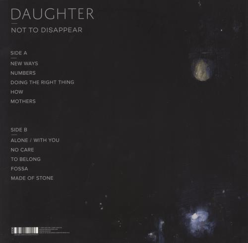 Daughter Not To Disappear + Lyric Insert vinyl LP album (LP record) UK E62LPNO658581