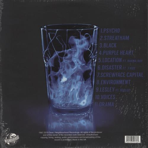 Dave (Rap) Psychodrama - 180gm Blue Vinyl 2-LP vinyl record set (Double LP Album) US 7CZ2LPS847870