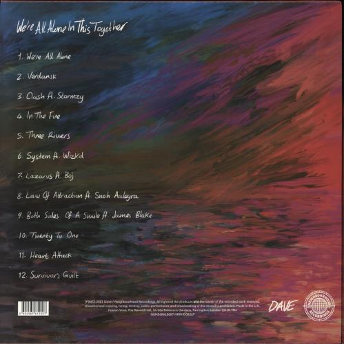 Dave (Rap) We're All Alone In This Together - Red Vinyl 2-LP vinyl record set (Double LP Album) UK 7CZ2LWE839729