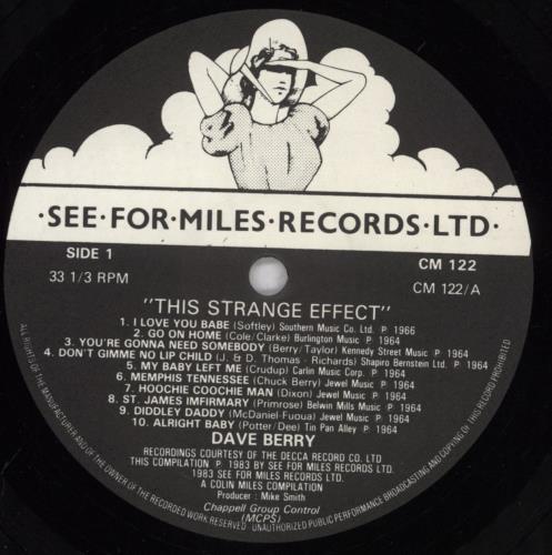 Dave Berry This Strange Effect vinyl LP album (LP record) UK VEBLPTH830849