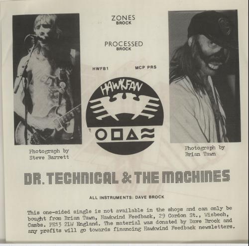 Dave Brock Zones 7" vinyl single (7 inch record / 45) UK DE307ZO649604