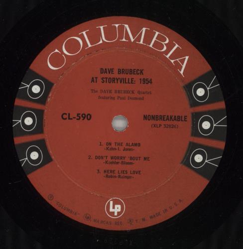 Dave Brubeck At Storyville: 1954 vinyl LP album (LP record) US DBRLPAT878500