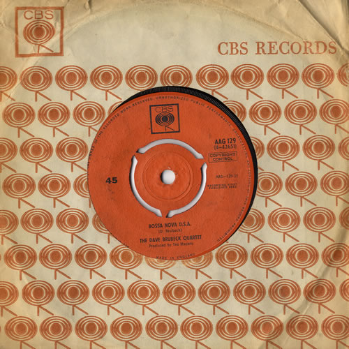 Dave Brubeck Bossa Nova U.S.A. - 3pr 7" vinyl single (7 inch record / 45) UK DBR07BO562552