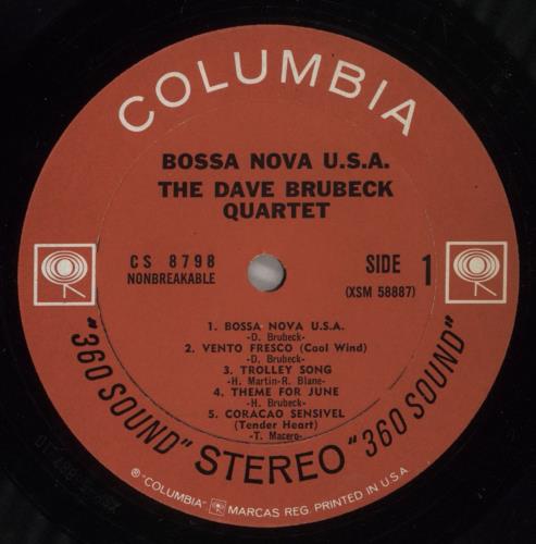 Dave Brubeck Bossa Nova USA - 1st vinyl LP album (LP record) US DBRLPBO565379