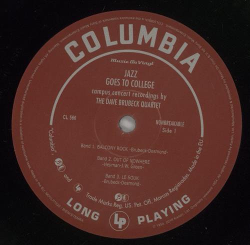 Dave Brubeck Jazz Goes To College - 180gm vinyl LP album (LP record) UK DBRLPJA876135