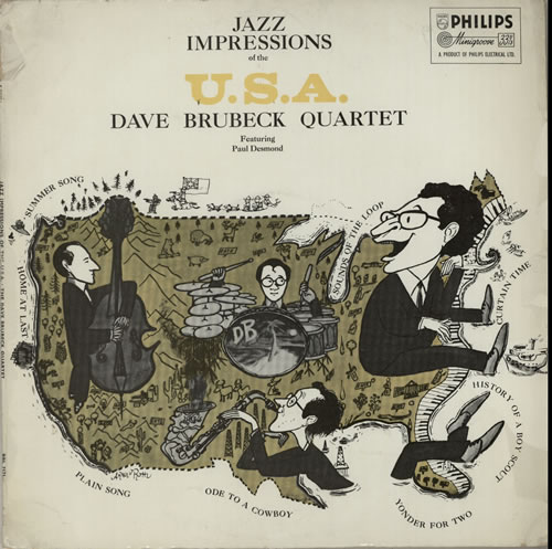 Dave Brubeck Jazz Impressions Of The U.S.A. - EX vinyl LP album (LP record) UK DBRLPJA583700