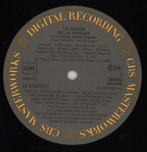 Dave Brubeck La Fiesta De La Posada vinyl LP album (LP record) Dutch DBRLPLA860611