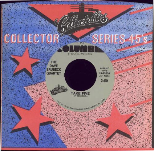 Dave Brubeck Take Five 7" vinyl single (7 inch record / 45) US DBR07TA770536