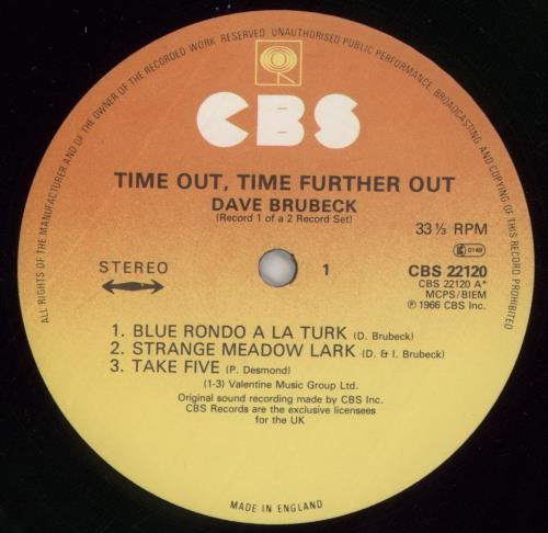 Dave Brubeck Time Out / Time Further Out 2-LP vinyl record set (Double LP Album) UK DBR2LTI469011