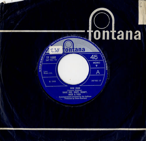 Dave Dee, Dozy, Beaky, Mick & Tich Don Juan 7" vinyl single (7 inch record / 45) UK DDD07DO585905