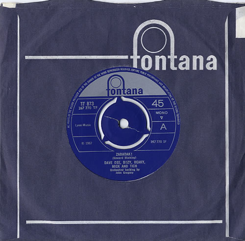Dave Dee, Dozy, Beaky, Mick & Tich Zabadak! - 3pr 7" vinyl single (7 inch record / 45) UK DDD07ZA592764