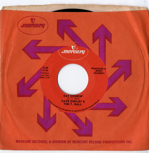 Dave Dudley & Tom T. Hall Day Drinkin' 7" vinyl single (7 inch record / 45) US F5107DA615010