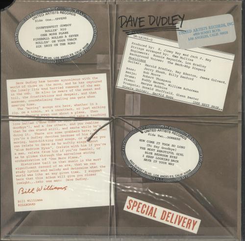 Dave Dudley Special Delivery vinyl LP album (LP record) US 8DDLPSP699654