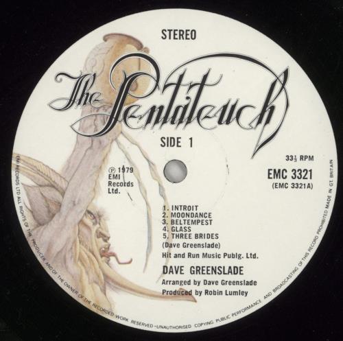 Dave Greenslade The Pentateuch Of The Cosmogony - EX 2-LP vinyl record set (Double LP Album) UK E822LTH735077