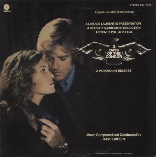 Dave Grusin 3 Days Of The Condor vinyl LP album (LP record) Japanese DGULPDA884172