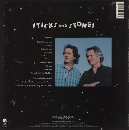 Dave Grusin Sticks And Stones vinyl LP album (LP record) US DGULPST758644