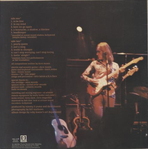 Dave Mason Headkeeper vinyl LP album (LP record) UK DMSLPHE505345