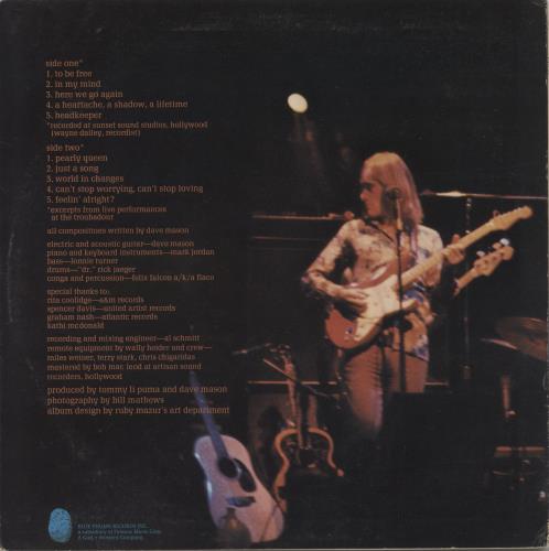 Dave Mason Headkeeper vinyl LP album (LP record) US DMSLPHE869942