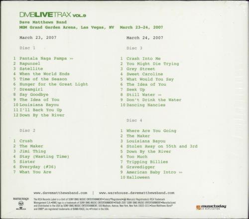 Dave Matthews Band DMB Live Trax Volume 9 - Sealed 4-CD album set US DMB4CDM767501