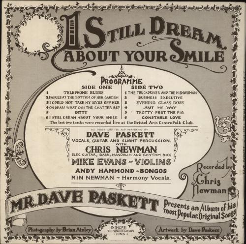 Dave Paskett I Still Dream About Your Smile vinyl LP album (LP record) UK 15-LPIS858892