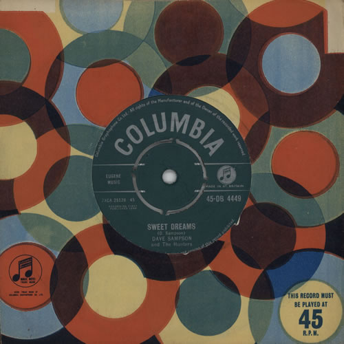 Dave Sampson Sweet Dreams 7" vinyl single (7 inch record / 45) UK DCY07SW570308