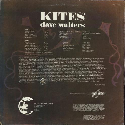Dave Walters Kites vinyl LP album (LP record) UK 4D4LPKI787325
