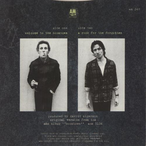 David + David Welcome To The Boomtown 7" vinyl single (7 inch record / 45) UK D+D07WE881084
