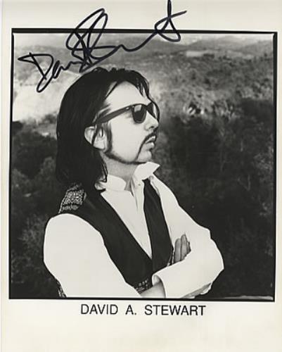 David A. Stewart Autographed Photo photograph UK STEPHAU310097