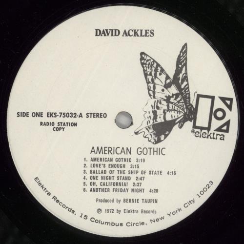 David Ackles American Gothic vinyl LP album (LP record) US AKLLPAM554803