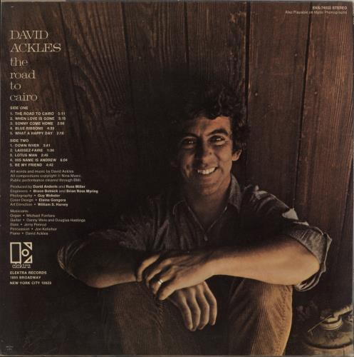 David Ackles The Road To Cairo - Orange Label vinyl LP album (LP record) UK AKLLPTH515684