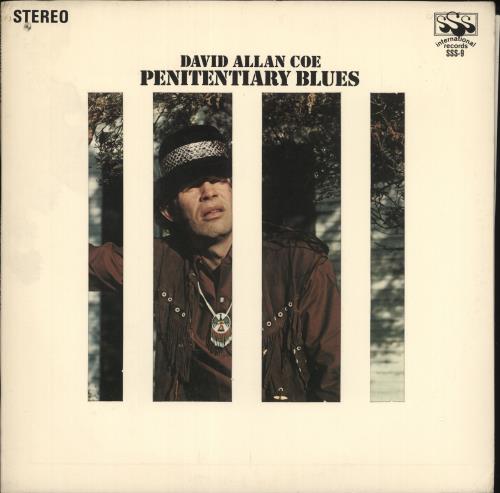David Allan Coe Penitentiary Blues vinyl LP album (LP record) US D26LPPE720036