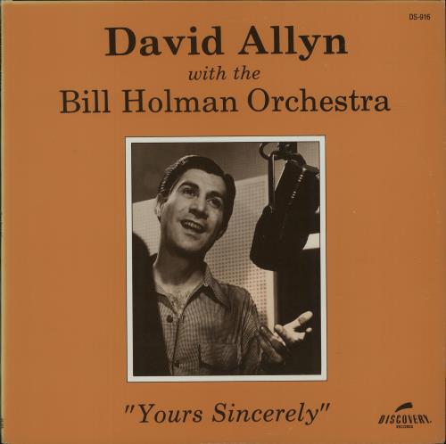 David Allen Yours Sincerely vinyl LP album (LP record) US D0-LPYO678082