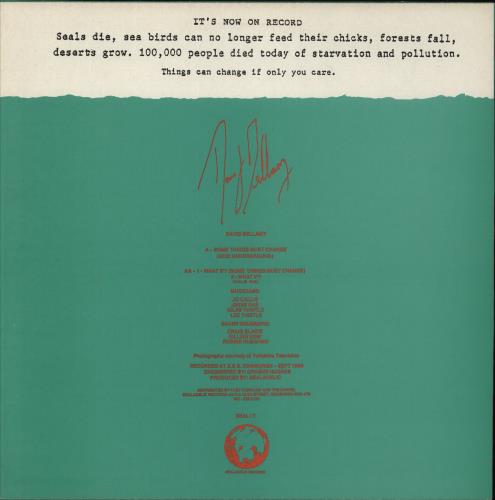 David Bellamy Some Things Must Change 12" vinyl single (12 inch record / Maxi-single) UK D3412SO879313