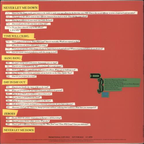 David Bowie ? The Interview vinyl LP album (LP record) US BOWLPTH10612