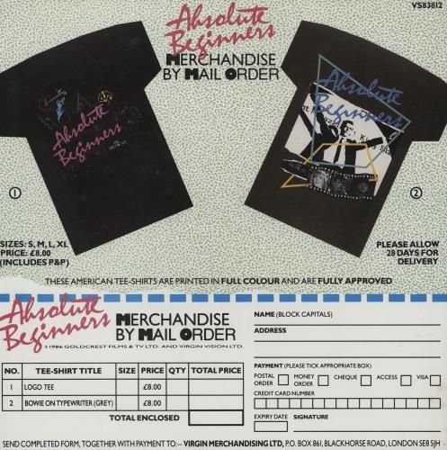 David Bowie Absolute Beginners + Insert - EX 12" vinyl single (12 inch record / Maxi-single) UK BOW12AB751582