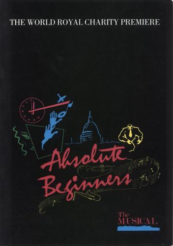 David Bowie Absolute Beginners tour programme UK BOWTRAB731893