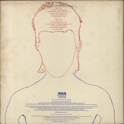 David Bowie Aladdin Sane - 1st + Insert - VG vinyl LP album (LP record) UK BOWLPAL814107